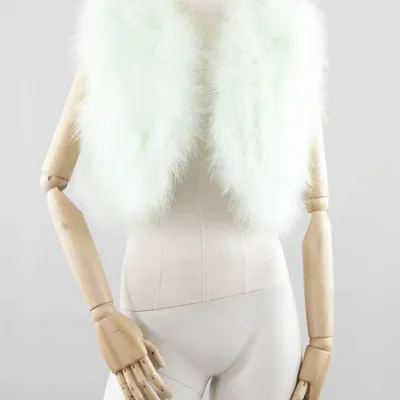 Prêt-à-porter - Gilet en plume soyeuse - MARCY PLUMASSIER - FEATHERS