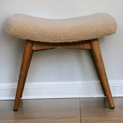 Bancs - Artisan Furniture Banc Courbé Bouclé Crème, Rembourré, Crème - ARTISAN FURNITURE