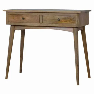 Console table - Artisan Furniture Solid Wood Hallway Console Table, 2 Drawers, Beige - ARTISAN FURNITURE