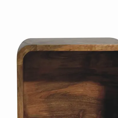 Night tables - Artisan Furniture Solid Wood Oak-ish Floating Nightstand, Open Slot, Light Brown - ARTISAN FURNITURE