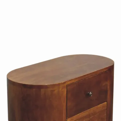 Sideboards - Artisan Furniture Solid Wood Mini Chestnut Cabinet, 3 Drawers, Dark Brown - ARTISAN FURNITURE