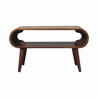 Tables basses - Artisan Furniture en bois massif Ouvert Commodenut Table basse, Niche ouverte, Marron Foncé - ARTISAN FURNITURE