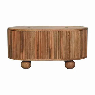 Tables basses - Artisan Furniture en bois massif Soba Boule à couvercle relevable Table basse, 1 Rangement, Marron - ARTISAN FURNITURE
