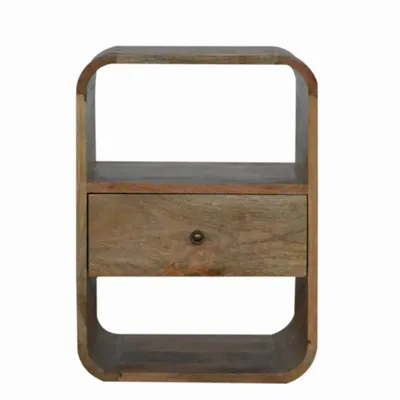 Tables de nuit - Artisan Furniture Table de Nuit London, 1 Tiroir et 2 Fentes Ouvertes, Beige - ARTISAN FURNITURE