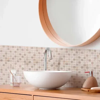 Revêtements muraux - Plaque de mosaïque en travertin premier choix mix (Vendu à la pièce) - LIGERIO