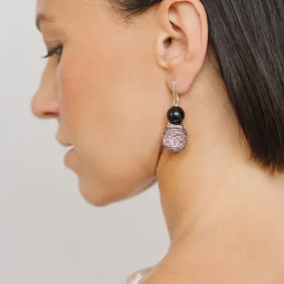 Tissus - Boucles d'oreilles Echo de soie - GÉRALDINE VENET BIJOUX EN SOIE