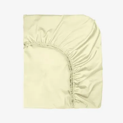 Bed linens - Sateen Fitted Sheet, 160x200x25, Ecru - DILIOS