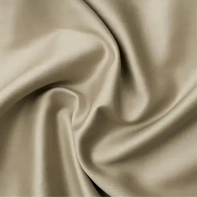 Linge de lit - Drap-housse en satin, 200x200x25, Taupe - DILIOS