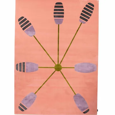 Design carpets - Flowery Rug - Tinged Leaves - SOFTICATED