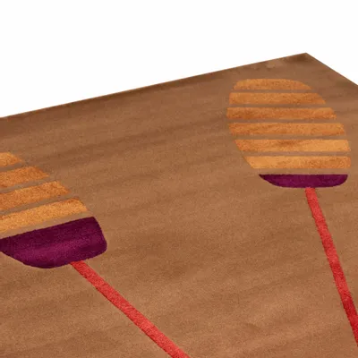 Design carpets - Lush Custom Design Rug - Tinged Leaves - SOFTICATED