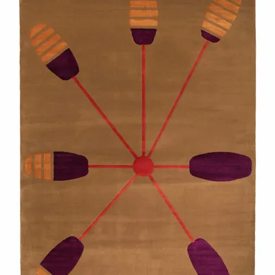 Design carpets - Lush Custom Design Rug - Tinged Leaves - SOFTICATED