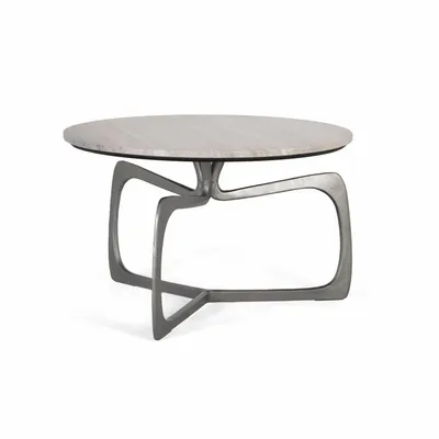 Coffee tables - Coffee table with metal base and marble top - GINER Y COLOMER