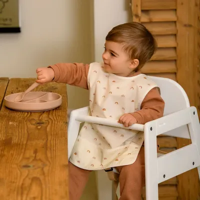 Repas pour enfant - Bavoir intégral en tissu imperméable - BB&CO