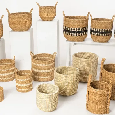 Homewear textile - Collection de paniers en jonc de mer et en jute - ECONEST