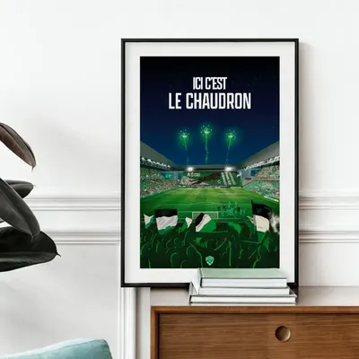 Poster - Saint-Etienne poster - Geoffroy-Guichard Stadium - L'AFFICHEUR FRANÇAIS