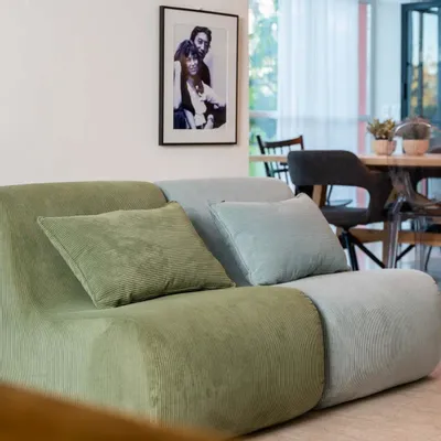 Fauteuils - Chauffeuse modulable POP (ciel) - MAISON JEUDI