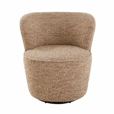 Fauteuils - Fauteuil pivotant Barnabé caramel - SIGNATURE MOBILIER ET DÉCORATION