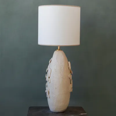 Table lamps - Fragments handmade ceramic tablelamp natural style - STUDIO WILD ORANGE
