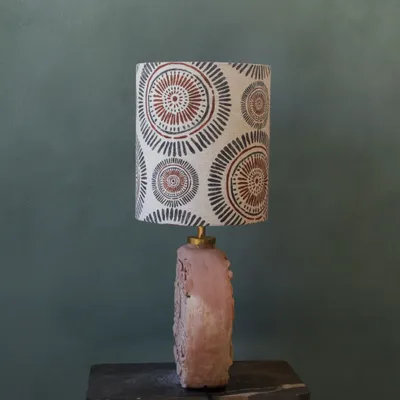 Table lamps - Tribal a handmade ceramic table lamp including lamp shade - STUDIO WILD ORANGE