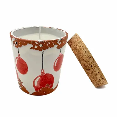 Bougies - Bougie parfumée en céramique boule de Noël taille M - WAX DESIGN - BARCELONA