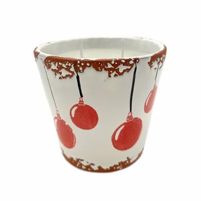 Bougies - Bougie parfumée en céramique boule de Noël taille L - WAX DESIGN - BARCELONA