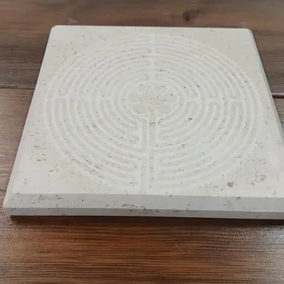 Platter and bowls - Engraved French natural stone trivet - BV PIERRES