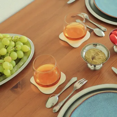 Table mat - Set of 4 white Galet coasters - MEEMO STUDIO