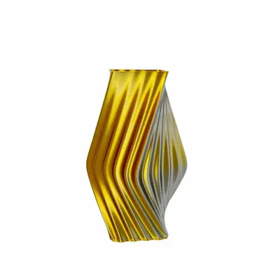 Aménagements pour bureau - Vase imprimé en 3D « Directions » | multicolore | Or/Argent - AUURA