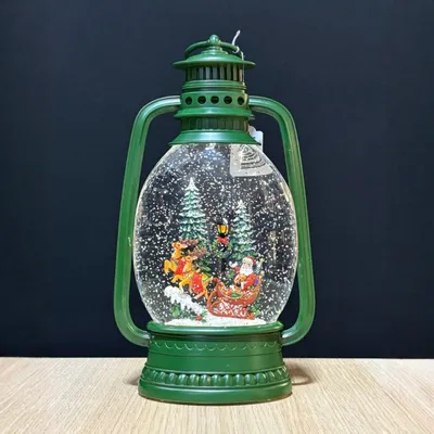 Autres décorations de Noël - Lanterne Boule à Neige LED – Traîneau du Père Noël - BLUE STAR B.V.