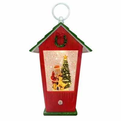 Other Christmas decorations - LED Snow Globe Lantern – Santa & Reindeer - BLUE STAR B.V.