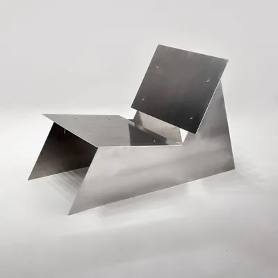 Lounge chairs - Minimalist Sculptural Aluminum Lounge Chair - CASE STUDIOS