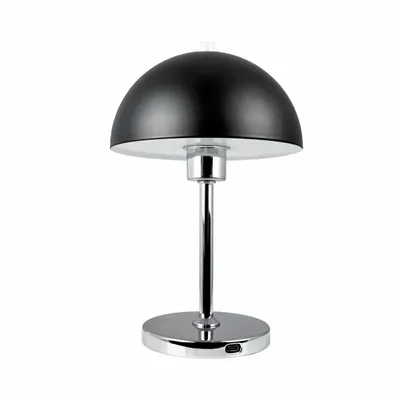 Table lamps - Malmø black/ chrome LED table lamp rechargeable - DYBERG LARSEN