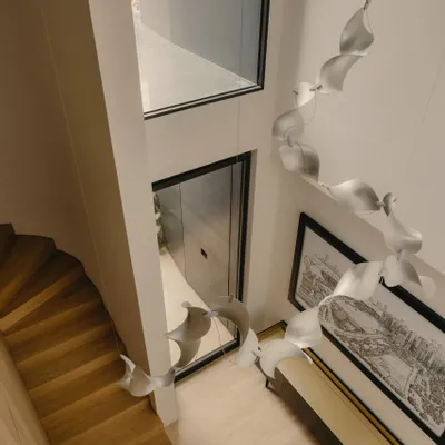 Suspensions - Dune 16 Spiral — Luminaire suspendu architectural sculptural modulaire - MOSS OBJECTS