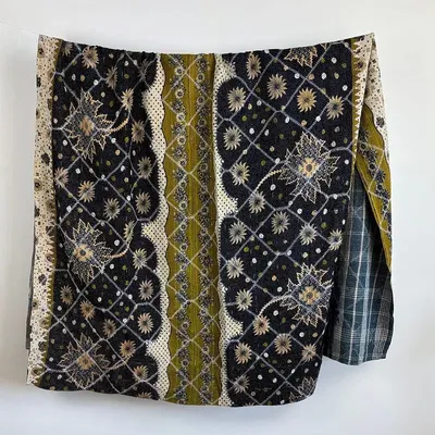 Tissus - Kanthas  vintage brodés Suzani - MAISON LILO