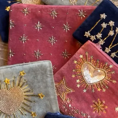 Clutches - Hand embroidered velvet pouches and boxes - MAISON LILO