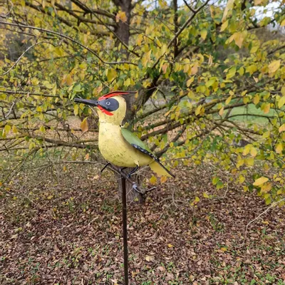 Outdoor decorative accessories - Sculpture Métal Recyclé tuteur pic vert - TERRE SAUVAGE