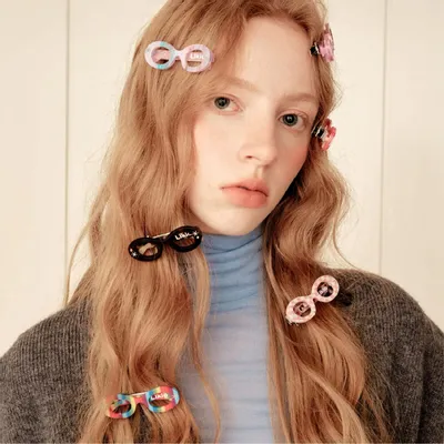 Accessoires cheveux - Pop Fun Art Colorful Glasses 3D Side Hair Clip Hair Accessories - Liki - LIKIO