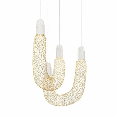 Plafonniers - FIRMAMENT 2 – Suspension Sculpturale en Métal Façonné à la Main - ANGO