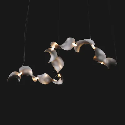 Hanging lights - Dune 10 Curve – Modular Sculptural Architectural Pendant Light - MOSS OBJECTS