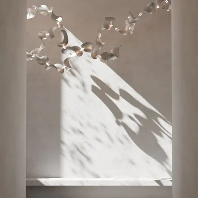 Suspensions - Dune 10 Curve — Lampe suspendue architecturale sculpturale modulaire - MOSS OBJECTS