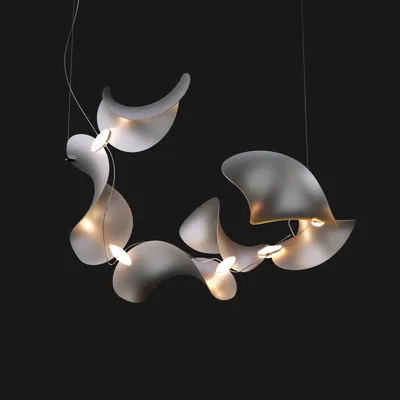 Suspensions - Dune 6 Spiral — Luminaire suspendu architectural sculptural modulaire - MOSS OBJECTS