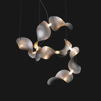 Suspensions - Dune 8 Spiral — Luminaire suspendu architectural sculptural modulaire - MOSS OBJECTS