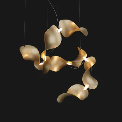 Hanging lights - Dune 8 Spiral – Modular Sculptural Architectural Pendant Luminaire - MOSS OBJECTS