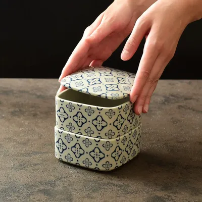 Platter and bowls - Nobana - two-tiered food box - MARUMITSU POTERIE