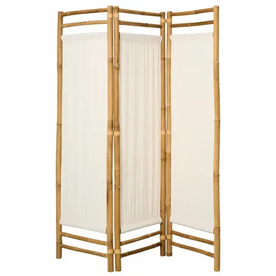 Ensembles muraux - Room divider in bamboo w/off white fabric - IB LAURSEN