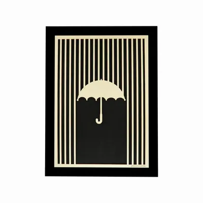 Paintings - Wooden Umbrella Wall Art - WOODILLUSION