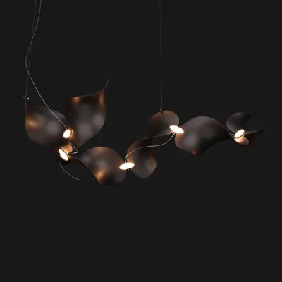 Hanging lights - Dune 6 Curve – Modular Sculptural Architectural Pendant Light - MOSS OBJECTS