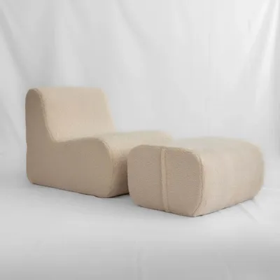 Ottomans - SCHUSS OTTOMAN (ecru) - MAISON JEUDI