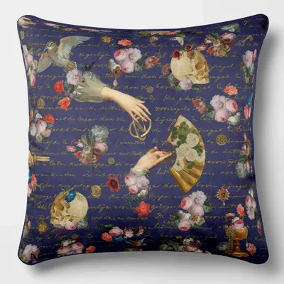 Linge - Rêves Baroques 4 - Housse Coussin Velours 45cm x 45cm - LAURE WELFLING - DJEBELI