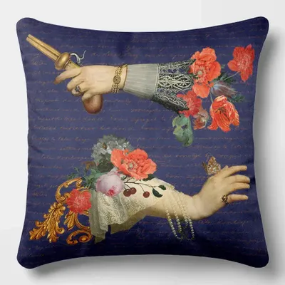 Linge - Rêves Baroques 1 - Housse Coussin Velours 45cm x 45cm - LAURE WELFLING - DJEBELI